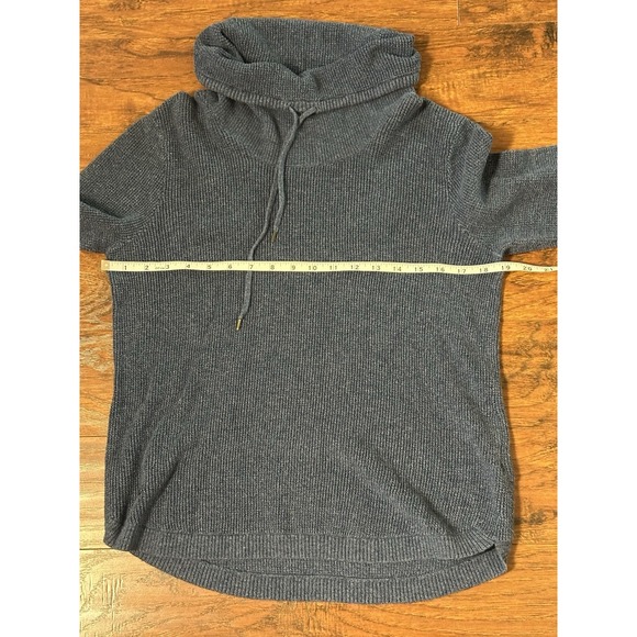Lauren Ralph Lauren Cowl Neck Sweater Size L 100% Cotton Blue - Picture 5 of 7
